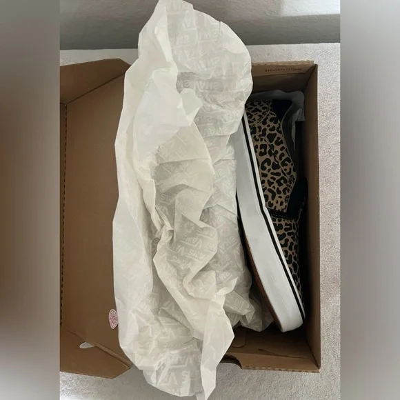 Vans Women's Asher Deluxe Sneaker black/tan/leopard - Picture 3 of 3